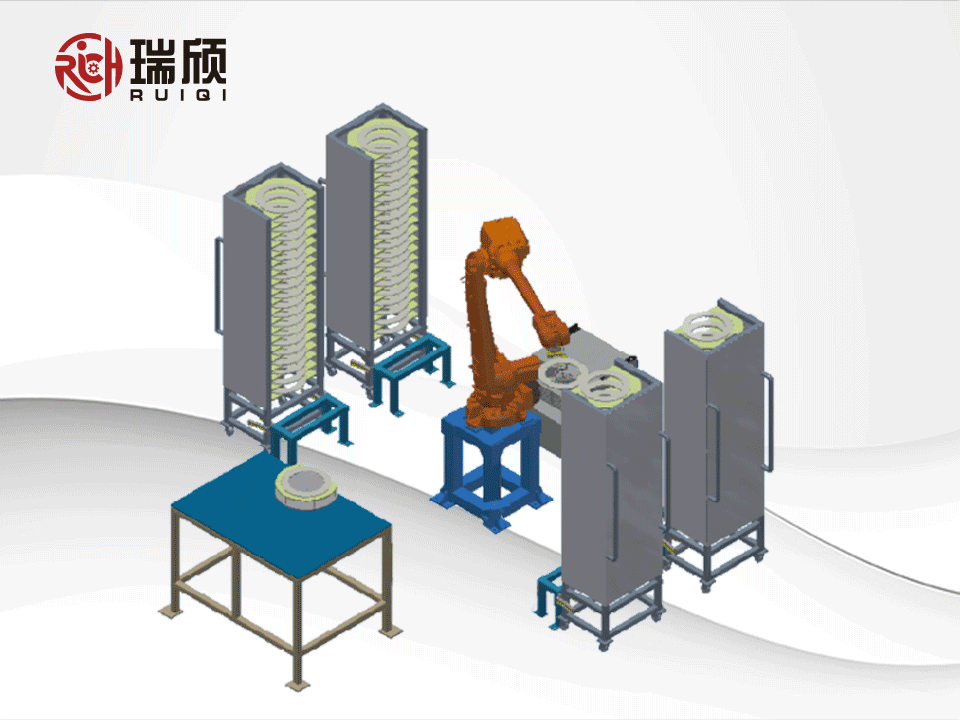 半导体硅片激光刻印机器人上下料